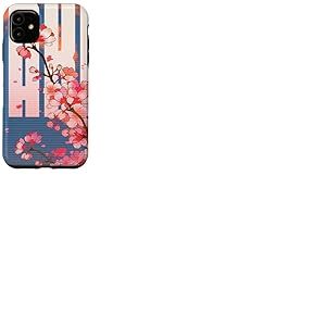 Sakura Japonaise Fleur Cerisier Vaporwave Harajuku Coque pour iPhone 11