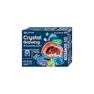 KOSMOS 617387 Cultiver des Cristaux - Faites Pousser des Cristaux fascinants - Kit Complet, Cristaux Flash Scintillants, Coffre au tr&eacute;sor, d&eacute;coration, bo&icirc;te d'exp&eacute;rimentation - pour Enfants &agrave; partir