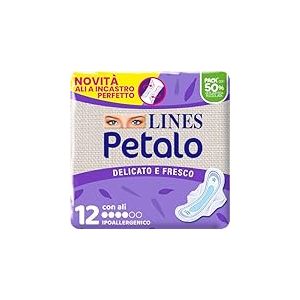 Lines Petalo Lot de 12 serviettes hygiéniques Ultra Jour avec ailes 80 g