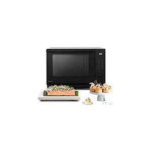 Panasonic NN-DS59NMETG | Four 4 en 1 Combiné Vapeur, 27L, Inverter, Chaleur tournante à 30-220°C, Gril plat 1350W, Micro-Ondes 1000W, Vapeur 1100W, Plat Crispy, Noir/Acier Inoxydable.