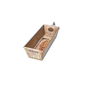 Birkmann Laib & Seel 210523 Moule à pain perforé en acier au carbone couleur bronze avec revêtement antiadhésif et recettes 30 cm