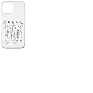 Violoncelle Vintage Brevet Dessin imprim&eacute; Coque pour iPhone 12 Mini