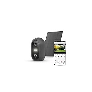 Garza - Cam&eacute;ra de Surveillance Solaire Intelligente sans Fil 1080p (HD) avec d&eacute;tecteur de Mouvement, Vision Nocturne Couleur, Wi-FI IP (2,4 GHz), t&eacute;l&eacute;commande Via Application