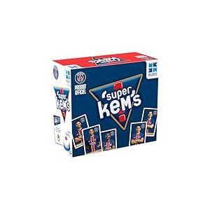 Megableu - Super KEMS PSG - Jeu de Société Foot pour Adultes & Enfants dès 6 Ans - Edition Football Paris Saint-Germain - Réunissez 4 Cartes Identiques - Jeu de Cartes - 4 Joueurs - en Français