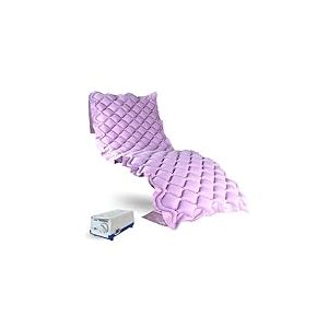 Mobiclinic®, Matelas Anti-escarres à air alterné, Modèle mobi 1, avec Moteur compresseur, PVC médical ignifugé, Marque européenne, pour escarres Grade i, 130 alvéoles, Couleur Lilas