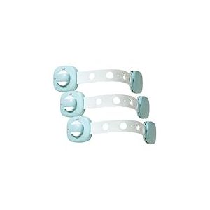 Vinabo Bloc Porte Securite Bebe, 6 pcs Bloc Placard Bebe R&eacute;glables, Securite Placard Enfant pour Tiroirs, Placards, R&eacute;frig&eacute;rateurs, Serrures de S&eacute;curit&eacute; pour Enfants, Blue (Lot de 3)
