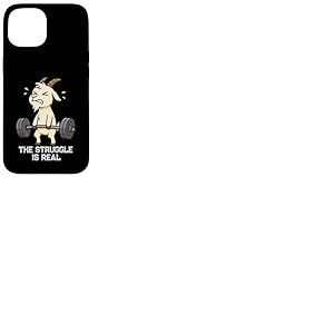 La Lutte des gymrats de soulevé de Terre de chèvre est Un véritable Levage Hommes Femmes Coque pour iPhone 15