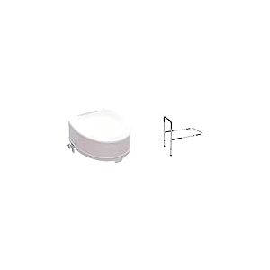 Rehausseur wc adulte - rehausseur toilette adulte - Réhausseur senior - Réhausseur de Toilettes - Rehausse de toilette 15 cm & Barre de Redressement Lit Réglable en Hauteur - Poignée d'Appui pour Lit