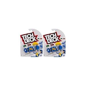 Tech Deck - Pack 1 Authentique Finger Skate - Planche 96 mm À Personnaliser avec Autocollants - Mini Skate Doigt - Jouet Enfant - Jeu Enfant 6 Ans Et + - Modèle Aléatoire (Lot de 2)