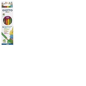 GIOTTO Mega - Etui 6 Crayons de Couleur