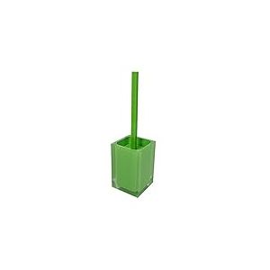 Gedy Auckland Brosse WC vert acide, dimensions et poids : 37,5 x 9,8 x 9,8 cm et 0,855 kg, fabriqu&eacute;e en r&eacute;sine transparente de haute qualit&eacute;, brosse de toilette design de R&D, fait &agrave; la main, 2 ans de