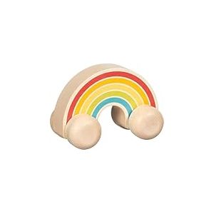goki 55845 Voiture de préhension en Bois Arc-en-Ciel pour Enfants, fabriquée en Allemagne, Jouet pour favoriser Le développement sensoriel et la motricité Fine, Couleurs Vives, à partir de 1 an