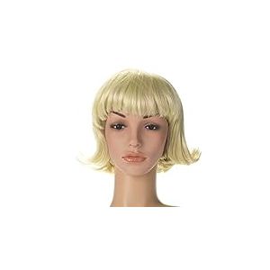 Stargazer Perruque en cheveux synth&eacute;tiques de longueur moyenne "&eacute;ponge" avec r&eacute;glage int&eacute;rieur pour cosplay et d&eacute;guisement en blond, blond 1 unit&eacute;s.