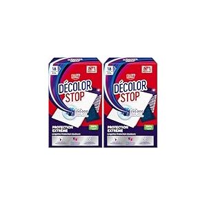Decolor Stop - Protections Extreme - Protege des Degorgements Extremes - Efficace pour les Vetements Neufs Fonces ou Colores - Tous Programmes Textiles et Temp&eacute;ratures -x18 Lingettes XXL (Lot de 2)