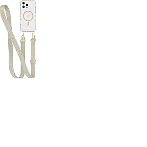 tech21 EvoCrystal avec bandoulière pour iPhone 16 Pro Max, Compatible avec MagSafe, Coque de Protection Contre Les Chocs testée 15x Selon la Norme Militaire, avec lanière bandoulière - Doré