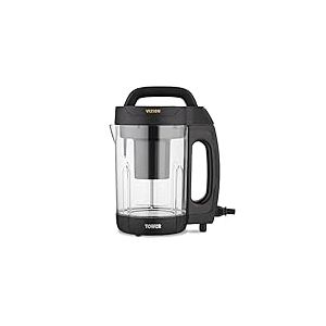 Tower T12067 Vizion Machine à soupe avec corps transparent, protection contre les débordements, 1000 W, noir