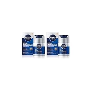 NIVEA MEN Crème hydratante anti-âge à l'acide hyaluronique, au pro-rétinol et SPF 15 - Crème pour le visage hydratante pendant 24 h et réduction visible des rides (50 ml) (Lot de 2)