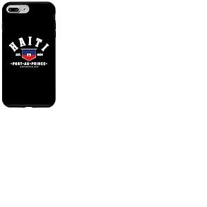 Cadeau ami ha&iuml;ti Drapeau ha&iuml;ti Port-au-Prince ha&iuml;ti Cadeau Coque pour iPhone 7 Plus/8 Plus