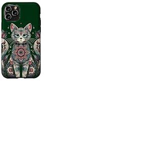 Mandala Mignon Chat Mandala Coque pour iPhone 11 Pro