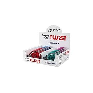 Osama, Biancotape Twist - Correcteur Blanc à Ruban, 10 M, Kit 12 Pièces Colorées pour Papeterie et Fourniture Scolaire et Bureau - Effaceur pour Écrire sans Erreur et Couverture Optimale, Longue Durée