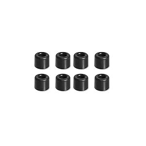 cyclingcolors 4x butée butoir porte volet portail armoire noir arret bumper tampon pied (Ø25mm) (Lot de 2)