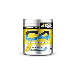 Cellucor C4 Original Pre Workout Powder, Bubblegum, 60 portions | Boisson énergétique en poudre sans sucre avec 150mg de caféine, 1500mg de créatine monohydrate, 1600mg de bêta-alanine.