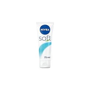 NIVEA Soft Cr&egrave;me visage, corps & mains (2 x 75 ml), cr&egrave;me hydratante &agrave; la texture l&eacute;g&egrave;re enrichie en huile de jojoba, soin hydratant multiusage &agrave; la vitamine E au format tube