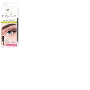 Delia Cosmetics Eyebrow Expert - Gel de lamination des sourcils - Noir - Formule végétalienne - Fixation de la forme des sourcils - Renforcement de la couleur - Biotine, Peptides, Glycérine - 4ml