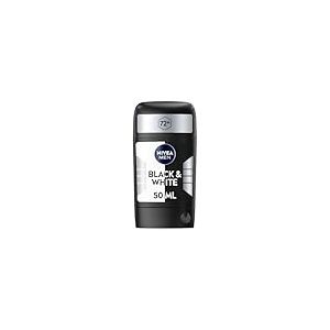 NIVEA MEN - Stick Masculin Black & White Original - D&eacute;odorant Homme 72H Anti-Transpirant Aisselles - Protection 5-en-1 Anti-Traces & Anti-Irritations - Derma Active - Tous Types De Peaux - 50 ml