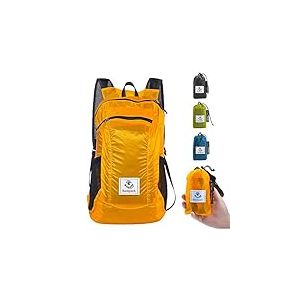 4Monster Sac &agrave; dos de randonn&eacute;e, r&eacute;sistant &agrave; l'eau, l&eacute;ger et pliable pour voyage, camping en plein air, A-orange, 16L US