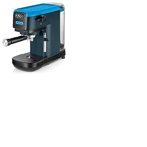 Ariete 1399 Machine à Café Percolateur, pour Expresso, Cappuccino, Thé et Tisane, Compatible avec le Café en Poudre et les Dosettes ESE, 1300 W, 15 Bar de Pression, Filtre 1-2 Tasses, Sky Blue