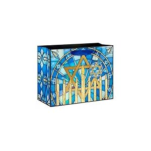 Papyrus Grand sac cadeau Hanoukka de 33 cm, vitrail (1 sac)