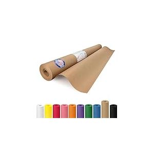 IDL Packaging Rouleau de papier kraft marron de 91,4 x 54,9 m (5466,4 cm) - 13,6 kg (1 pièce) - Papier cadeau de qualité pour emballage, déménagement, expédition, bricolage - Papier cadeau 100