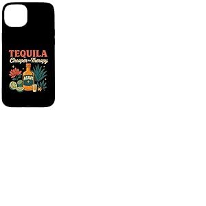 Tequila Is Cheaper Therapy Bouteille d'agave amusante Motif citron vert Coque pour iPhone 15 Plus