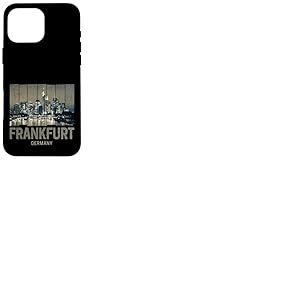 Francfort Allemagne Skyline Fine Art Souvenir Vintage Coque pour iPhone 16 Pro Max