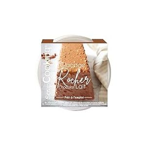 ScrapCooking - Glaçage Rocher Chocolat Lait 400 g - Croquant Amandes-Noisettes - Facile & Pratique - Préparation pour Gâteau, Pâtisserie, Buche de Noël, Cake, Entremet - 4626