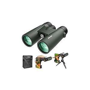 Adorrgon Jumelles HD 15 x 45 pour adultes, puissantes, avec adaptateur t&eacute;l&eacute;phone, tr&eacute;pied et adaptateur tr&eacute;pied, grand angle, vision claire en basse lumi&egrave;re, observation des oiseaux, croisi&egrave;re, voyage