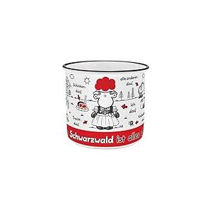 Sheepworld 61527 Tasse avec inscription en allemand &laquo; Ohne Schwarzwald ist alles doof &raquo; | Tasse &agrave; caf&eacute; en porcelaine New Bone 35 cl | Cadeau pour amis, cadeau amusant