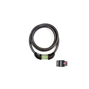 MASTER LOCK Cable Antivol Vélo [1,8 m Câble] [Combinaison] [Extérieur] [Support Fixation Vélo] 8190EURDPRO - Idéal pour Vélo, Vélo Electrique, Skateboard, Poussettes, Tondeuses et autres Equipements