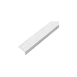 Alberts 489120 Cornière | autoadhésive | aluminium, aspect acier inoxydable, claire | 1000 x 25 x 15 mm, Design Inox, Clair