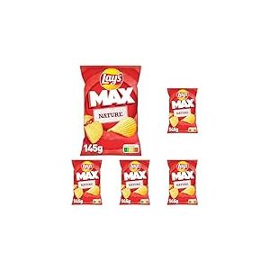 Lay's Maxi Craquantes Nature 145 g (Lot de 5)