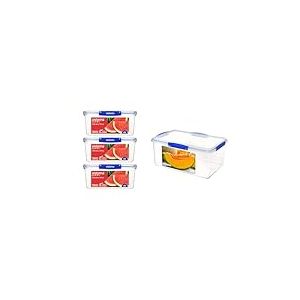 Sistema KLIP IT PLUS Récipients de conservation alimentaire | 3,35 litres 3 Pack | Lot de récipients & Récipient de conservation des aliments KLIP IT | 9,6 L | Boîte alimentaire empilable
