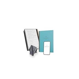 Rocketbook Fusion Agenda Non Daté Réutilisable, Taille Executive 15 cm x 22,4 cm, Bleu Clair - Objectifs, Calendrier Mensuel et Hebdomadaire, « To-Do Lists » Quotidiennes, Pages Lignées et Pointillées