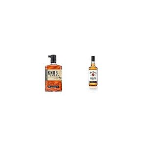 Knob Creek Kentucky Straight Bourbon Whiskey, Whisky Americain 50% - 70cl & Jim Beam White Label Kentucky Straight Bourbon Whiskey, Whisky Américain 40% - 70cl