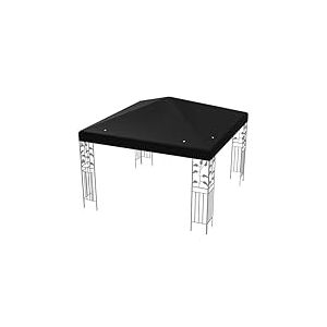 FANTASK Housse de Rechange pour Toit de tonnelle - 3 x 3 m - avec Fermetures - Imperm&eacute;able et Stable - Toit Simple pour tonnelle de Jardin - Noir