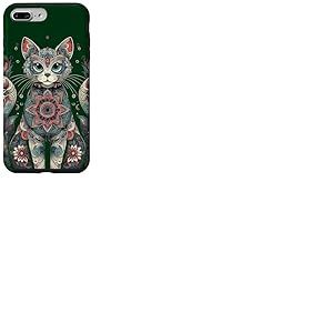 Mandala Mignon Chat Mandala Coque pour iPhone 7 Plus/8 Plus