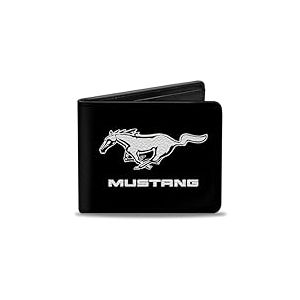 Ford Mustang Argent Cheval Logo de voiture auto Portefeuille à 2 plis en Ford 2 volets