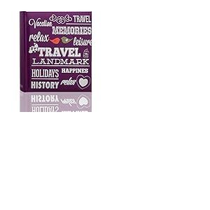 Arpan Memo Slip Dans le cas Album photo pour 200 Photos 4x6 "/ 10x15cm CONCEPTION POURPRE DE VOYAGE