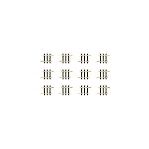 LGB - Voie Droite 10080 - Élément de Voie Droit Long 82 mm, Extension de Voie pour Chemin de Jardin, matériel de Voie 12 pièces, Accessoires, Voie G, échelle 1:22,5
