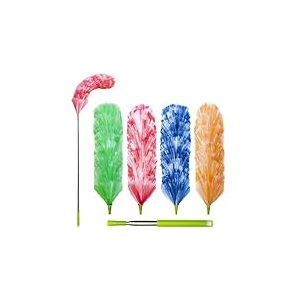 Lot de 4 plumeaux &eacute;lectrostatiques lavables, m&acirc;t Extensible de 63,5 cm &agrave; 139,7 cm, plumeaux &agrave; Plumes pour Le Nettoyage &ndash; Plumeau &eacute;lectrostatique Qui Attire la poussi&egrave;re comme Un Aimant